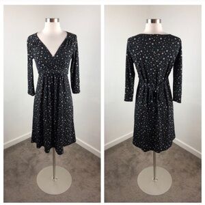 Motherhood Maternity black polkadot wrap dress